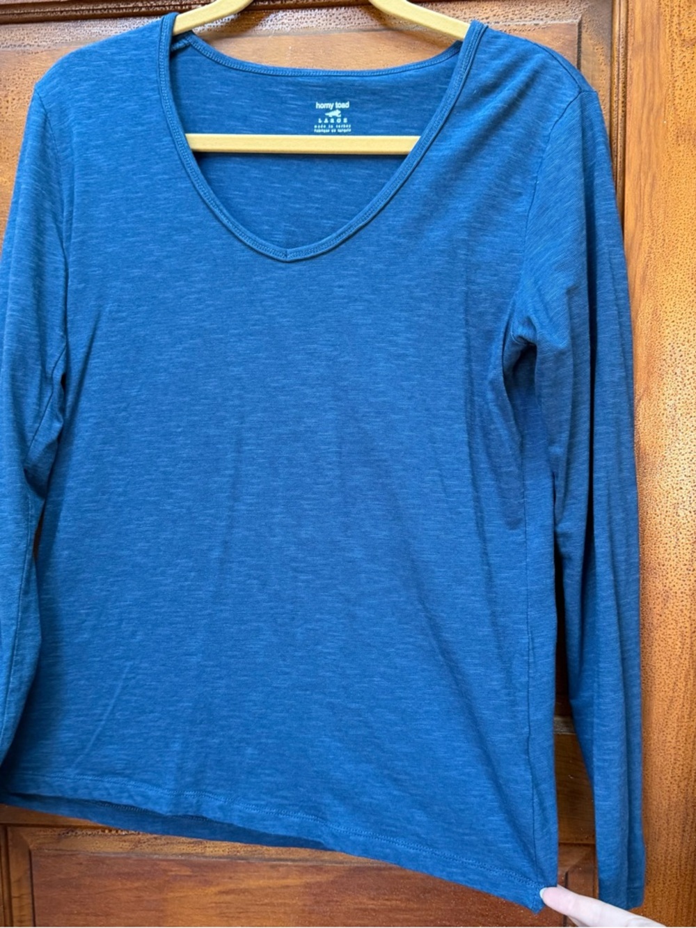 Horny Toad Marley Blue Long-Sleeve scoop Neck Tee